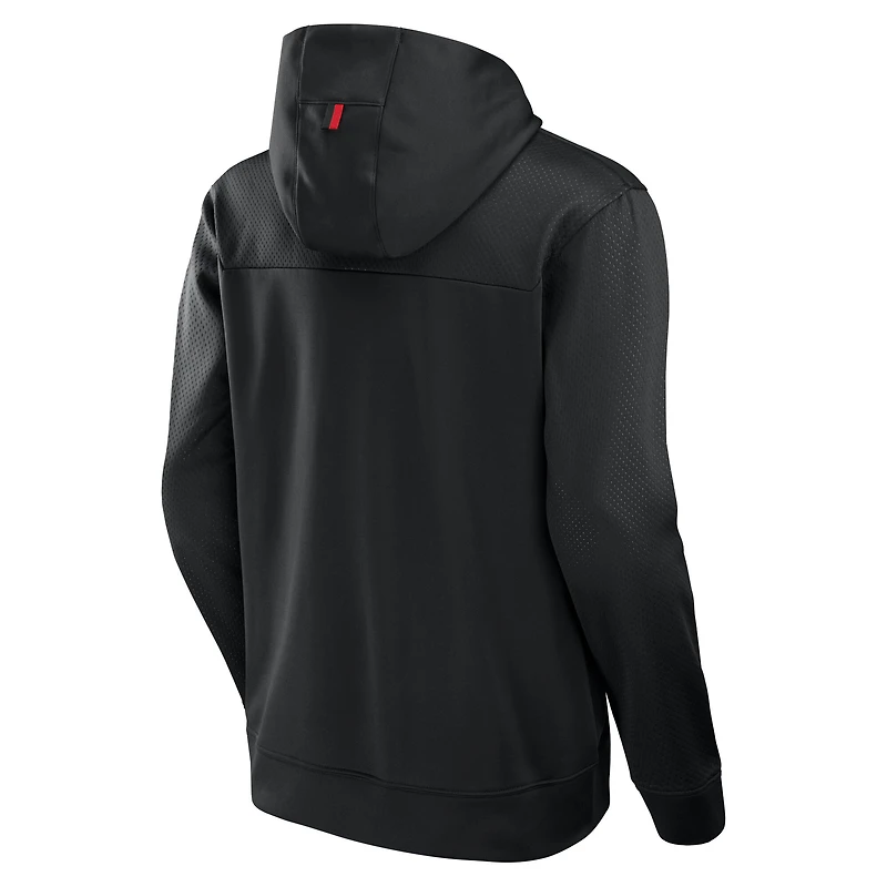 Men's Fanatics  Black Toronto Raptors Reserve Defender Pullover Hoodie