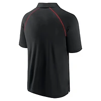 Polo raglan noir Strong Alone des Raptors de Toronto Fanatics pour hommes