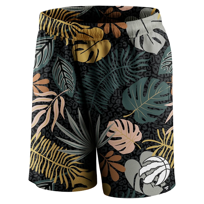 Men's Fanatics Black Toronto Raptors Wild Card Blocked Out Shorts