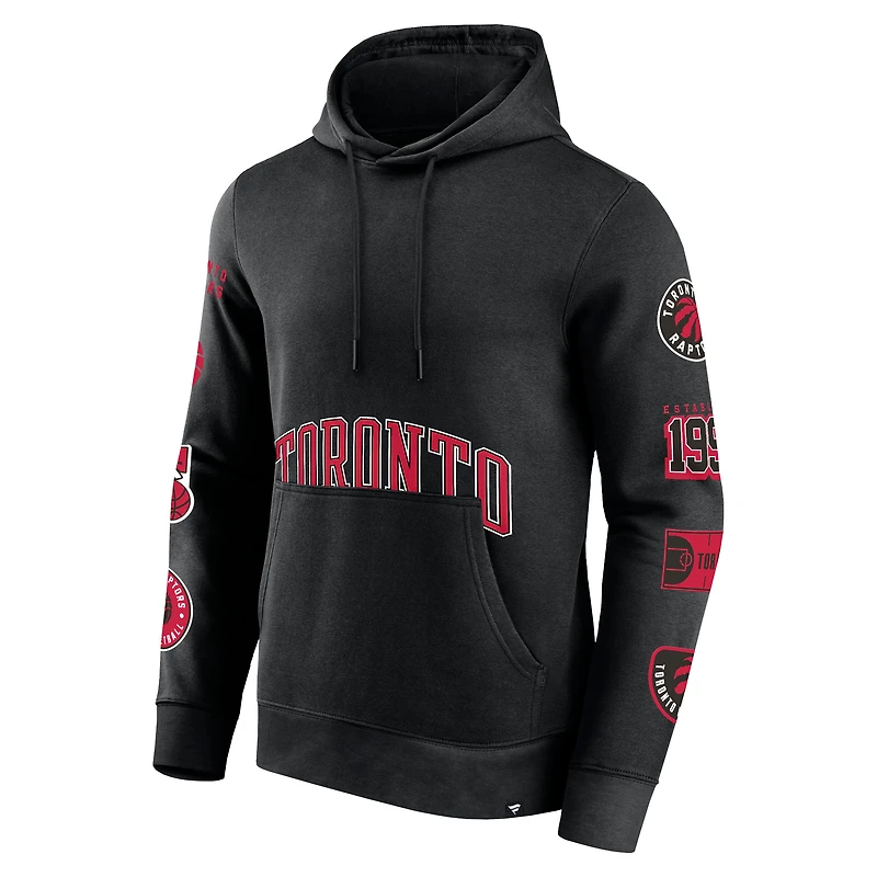 Men's Fanatics Black Toronto Raptors Wild Winner Pullover Hoodie