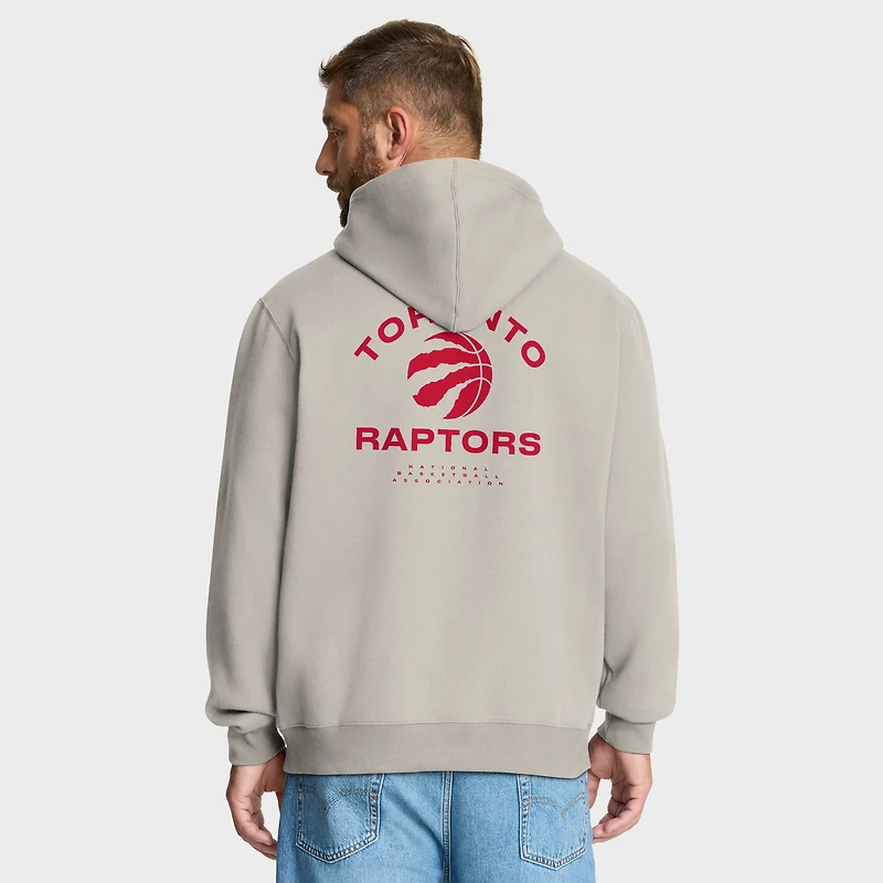 Sweat à capuche premium blanc cassé Toronto Raptors Crossover Collection Blocked Shot pour homme