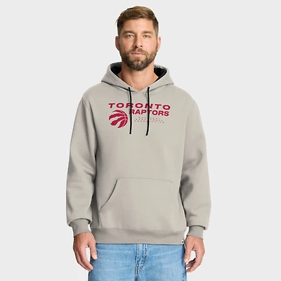 Sweat à capuche premium blanc cassé Toronto Raptors Crossover Collection Blocked Shot pour homme