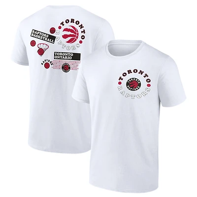 Fanatics pour hommes, blanc, Toronto Raptors Street Collective - T-shirt