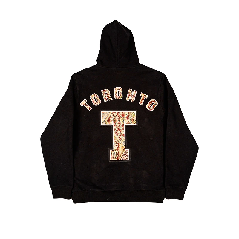 Men's FISLL Black Toronto Raptors Moroccan Pullover Hoodie