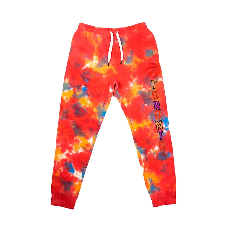 Pantalon de jogging tie-dye FISLL Toronto Raptors pour hommes
