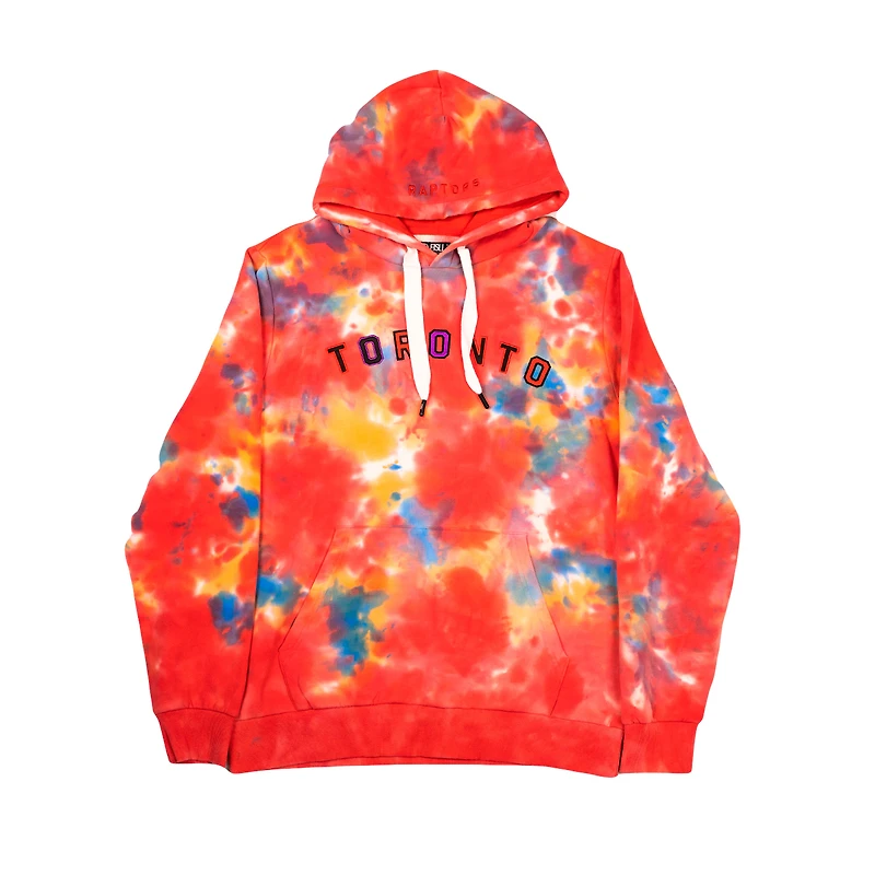 Chandail à capuchon tie-dye FISLL Toronto Raptors pour hommes
