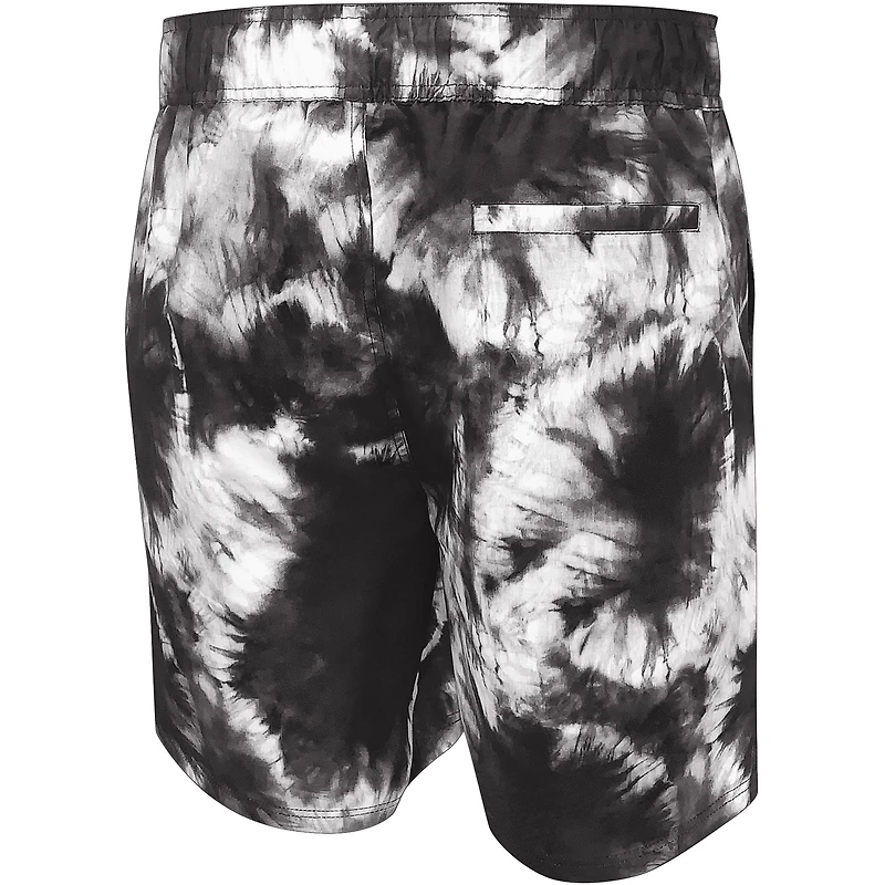 Men's G-III Sports by Carl Banks Black Toronto Raptors Splash Tie-Dye Volley - Swim Shorts
