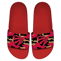 Sandales à enfiler rouges ISlide Toronto Raptors Camo Motto pour hommes