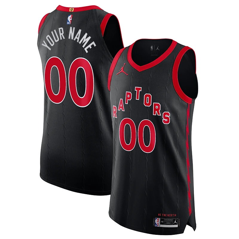 Men's Jordan Brand Black Toronto Raptors 2020/21 - Authentic Custom Jersey Statement Edition