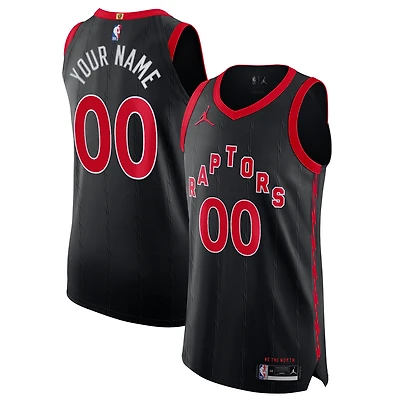 Men's Jordan Brand Black Toronto Raptors 2020/21 - Authentic Custom Jersey Statement Edition