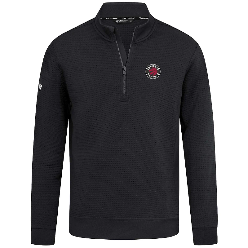 Men's Levelwear  Black Toronto Raptors Accolade Cushion Quarter-Zip Pullover