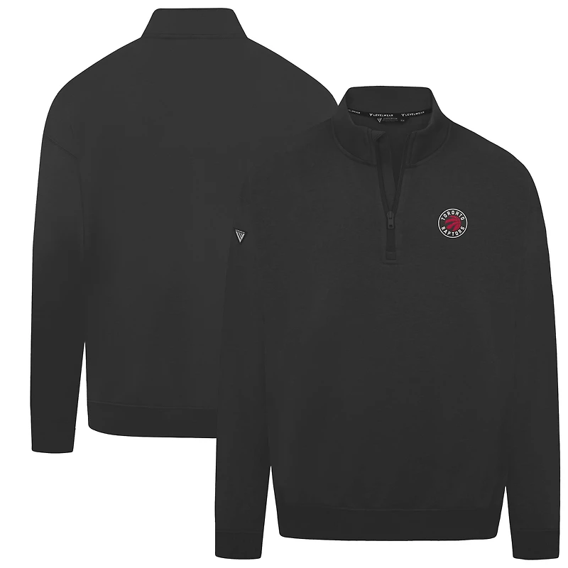 Pull Murray noir à quart de zip pour homme Levelwear des Raptors Toronto