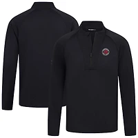 Haut volley noir Levelwear pour homme, fermeture éclair quart de tour, Toronto Raptors