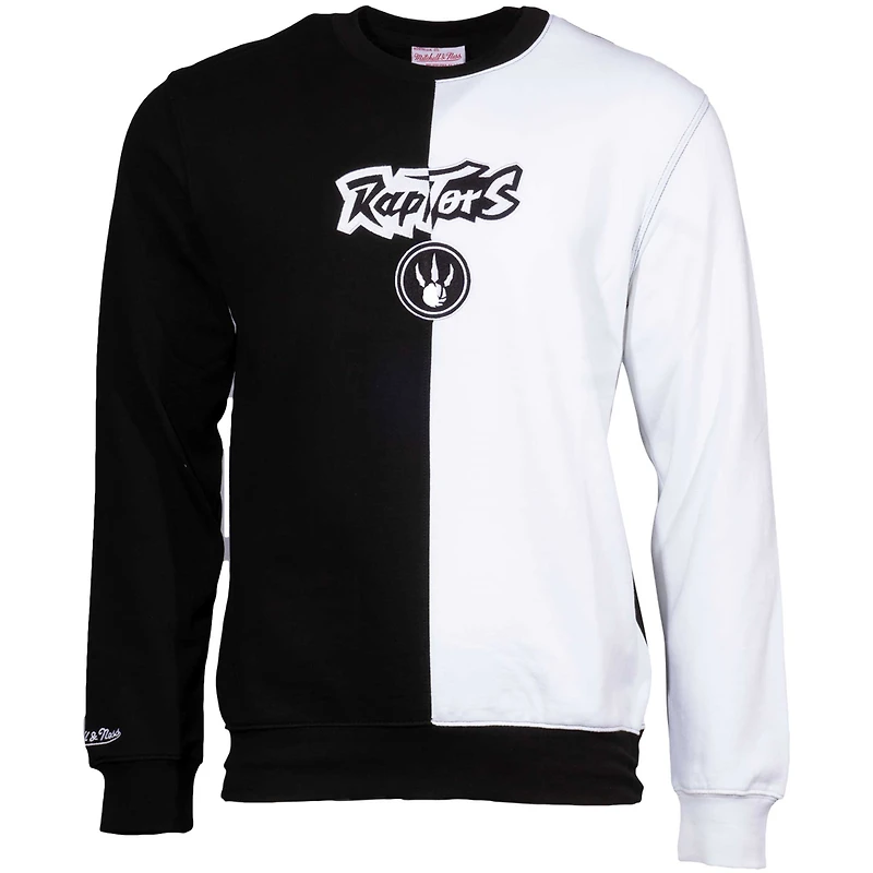 Men's Mitchell & Ness Black/White Toronto Raptors Night Day Sweatshirt