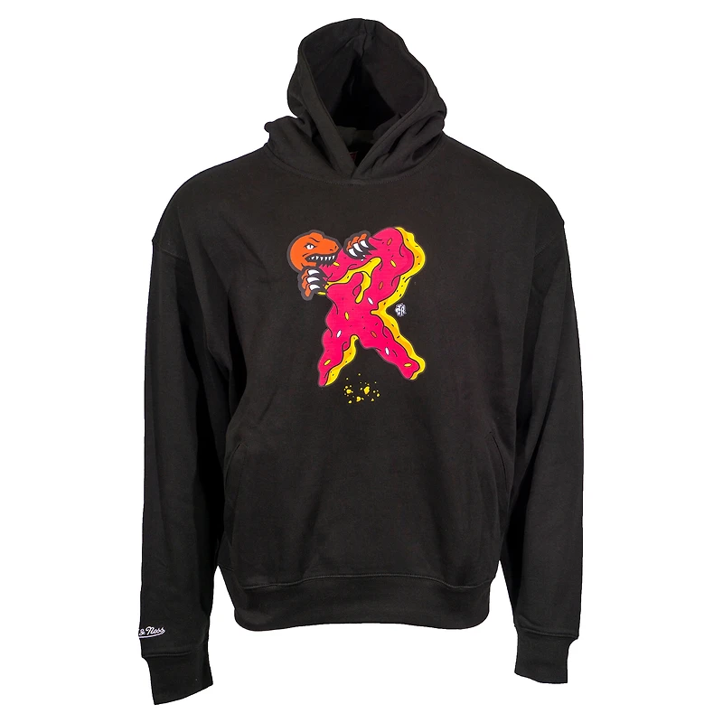 Sweat à capuche surdimensionné noir Toronto Raptors Doughnut Crumbs pour homme de Mitchell & Ness