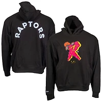 Sweat à capuche surdimensionné noir Toronto Raptors Doughnut Crumbs pour homme de Mitchell & Ness