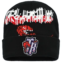 Men's Mitchell & Ness  Black Toronto Raptors Glitch Cuffed Knit Hat