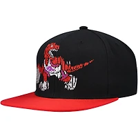 Men's Mitchell & Ness Black Toronto Raptors Glitch Snapback Hat