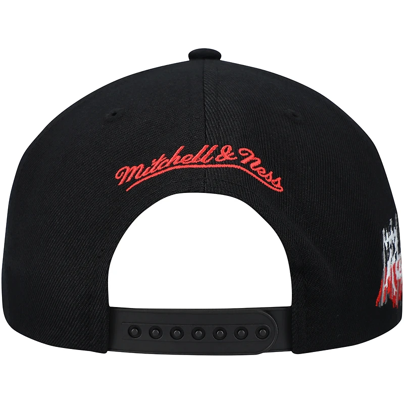 Men's Mitchell & Ness Black Toronto Raptors Glitch Snapback Hat