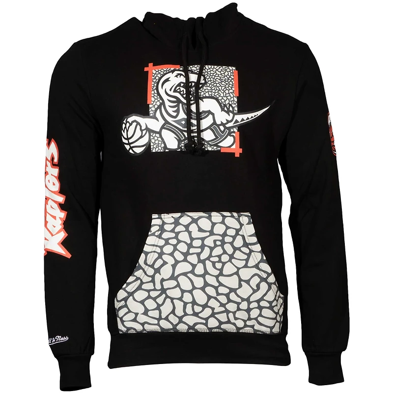Chandail à capuchon Tough Skin des Raptors de Toronto Mitchell & Ness pour homme, noir
