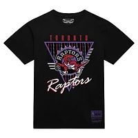 T-shirt noir à trois logos Mitchell & Ness pour homme, collection mondiale des Raptors de Toronto