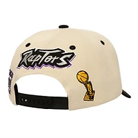 Casquette snapback Mitchell & Ness pour homme, crème/noir, Toronto Raptors NBA Champions Soul Legacy Defined Pro Crown