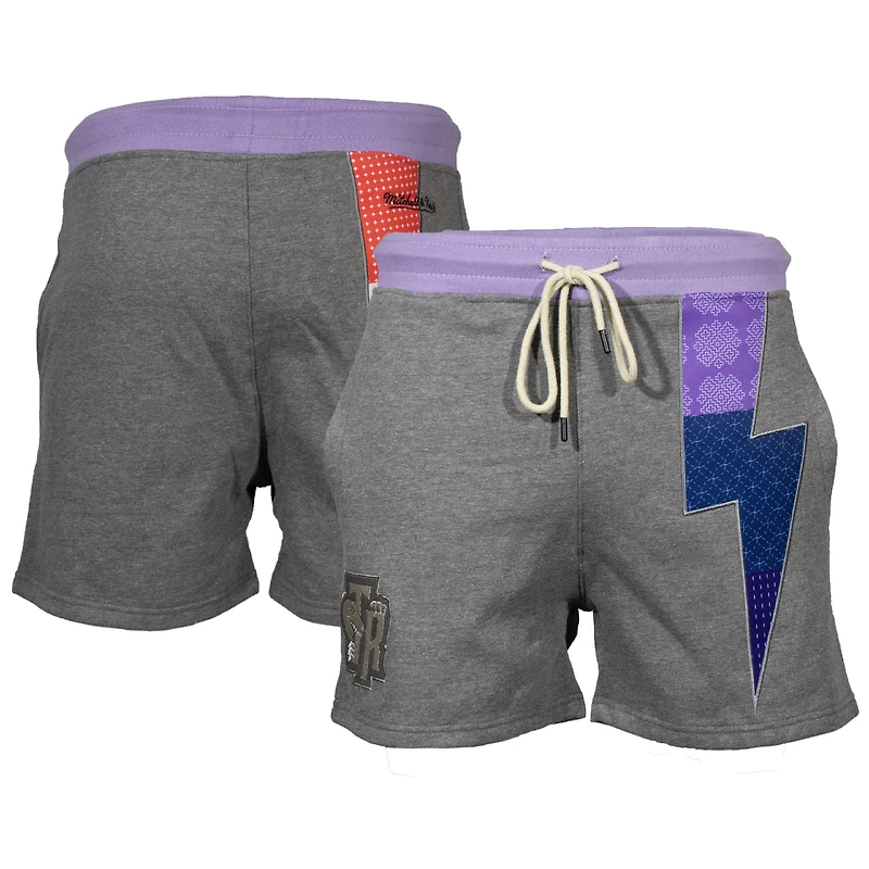 Mitchell & Ness Heather Grey Short Bandana Paisley Bolt des Raptors de Toronto pour homme