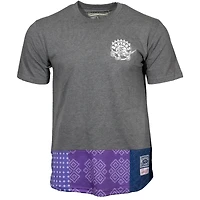 T-shirt pour homme Mitchell & Ness gris chiné Toronto Raptors Bandana Rug