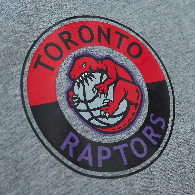 T-shirt de la collection Toronto Raptors Mitchell & Ness gris chiné pour homme