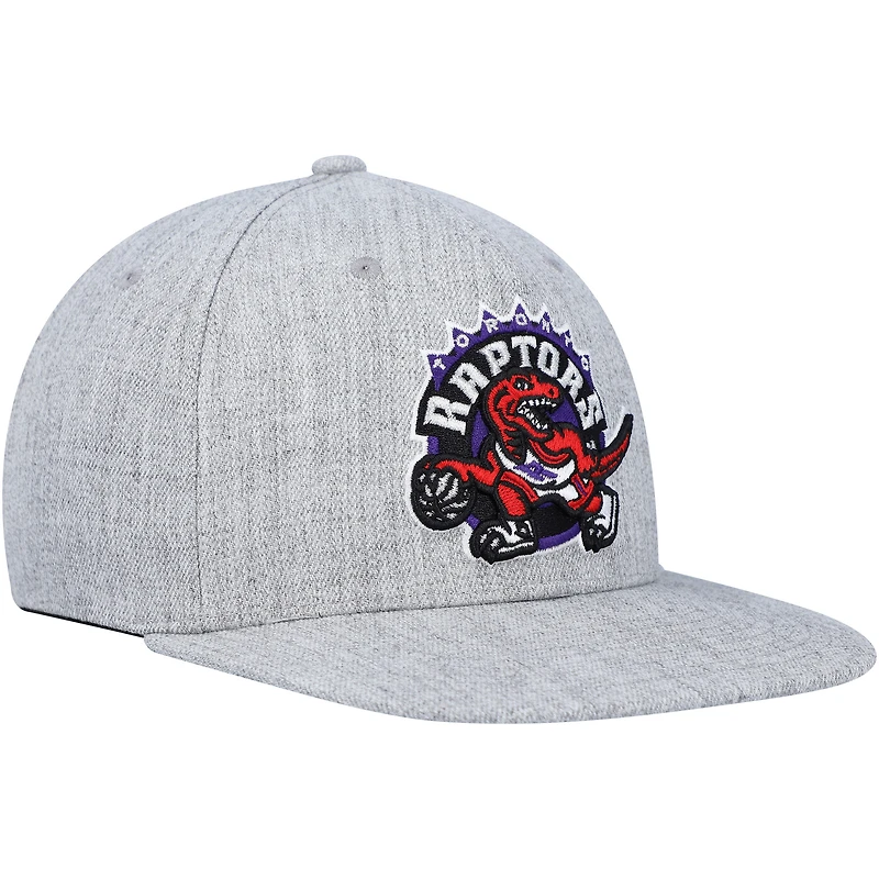 Casquette Snapback Hardwood Classics 2.0 des Raptors de Toronto Heather Grey de Mitchell & Ness pour homme