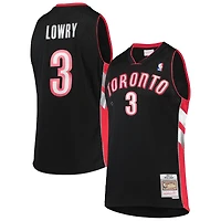 Maillot Mitchell & Ness Kyle Lowry Swingman noir Toronto Raptors 2012/13 Hardwood Classics pour homme