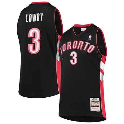 Maillot Mitchell & Ness Kyle Lowry Swingman noir Toronto Raptors 2012/13 Hardwood Classics pour homme