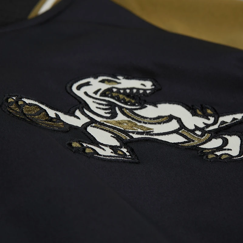 Men's Mitchell & Ness Olive/Black Toronto Raptors Clutch Satin Raglan Full-Snap Jacket