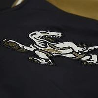 Men's Mitchell & Ness Olive/Black Toronto Raptors Clutch Satin Raglan Full-Snap Jacket