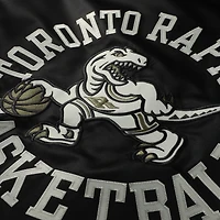 Men's Mitchell & Ness Olive/Black Toronto Raptors Clutch Satin Raglan Full-Snap Jacket