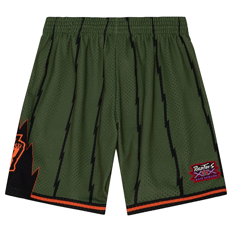 Men's Mitchell & Ness Olive Toronto Raptors Flight Edition Swingman - Shorts