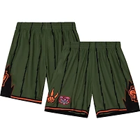 Men's Mitchell & Ness Olive Toronto Raptors Flight Edition Swingman - Shorts