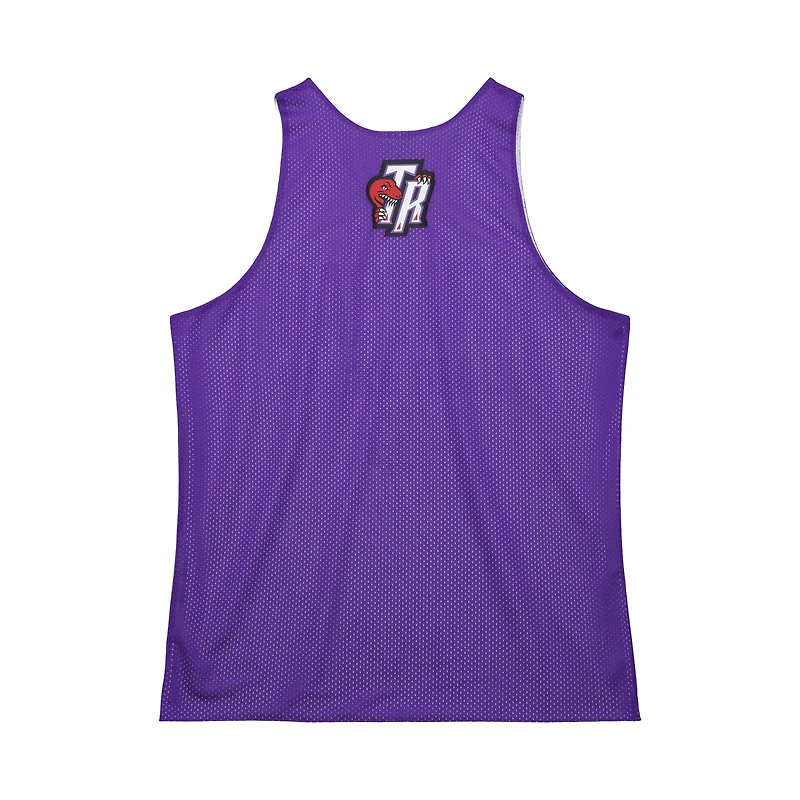 Men's Mitchell & Ness Purple/White Toronto Raptors Hardwood Classics Reversible Mesh Practice Jersey