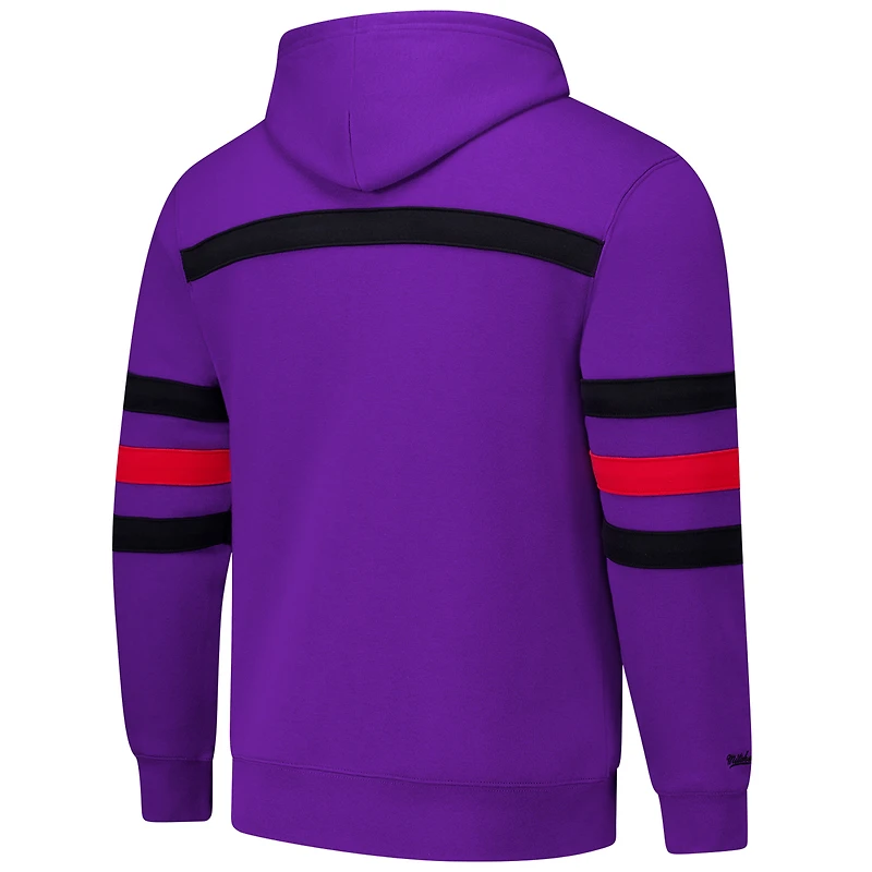 Sweat à capuche violet pour homme Mitchell & Ness Toronto Raptors Hardwood Classics Nights Head Coach