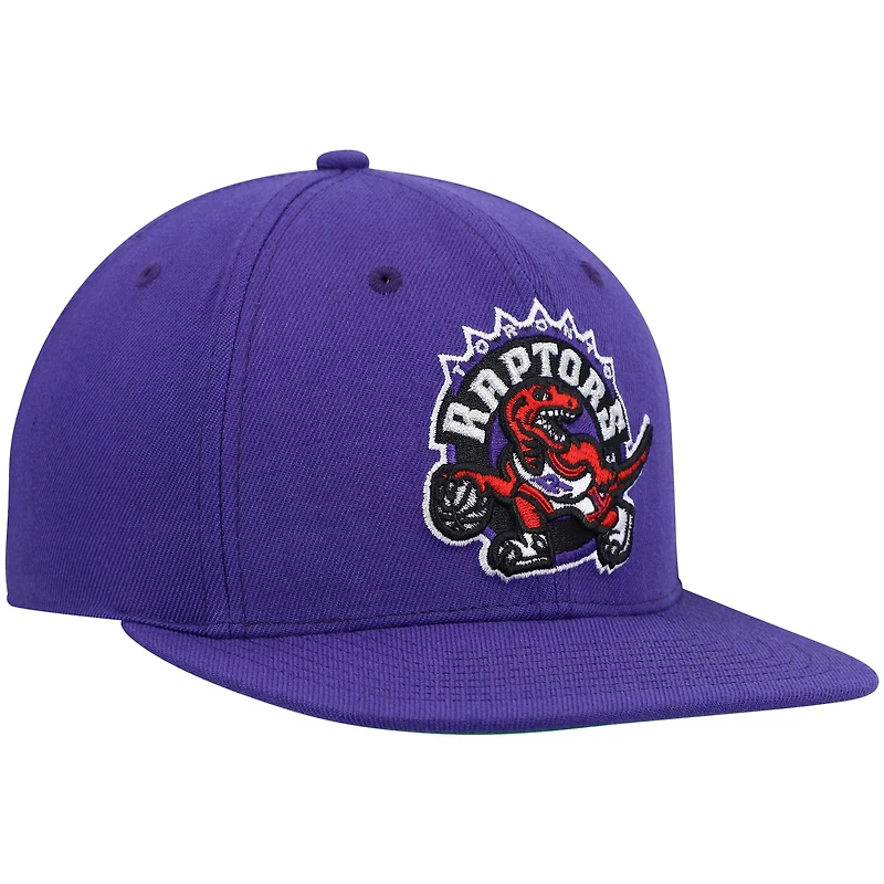 Casquette snapback violet Mitchell & Ness pour hommes des Raptors de Toronto Hardwood Classics Team Ground 2.0