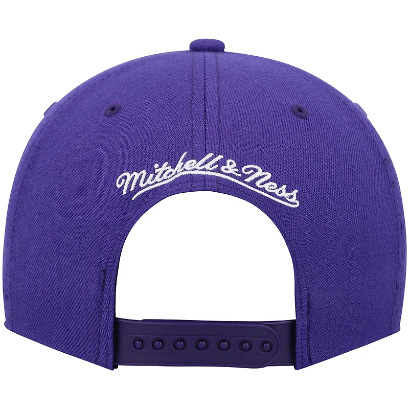 Casquette snapback violet Mitchell & Ness pour hommes des Raptors de Toronto Hardwood Classics Team Ground 2.0