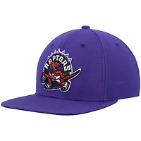 Casquette snapback violet Mitchell & Ness pour hommes des Raptors de Toronto Hardwood Classics Team Ground 2.0