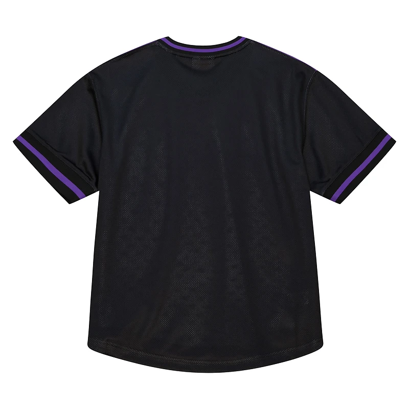 T-shirt à encolure en V filet Jumbotron 3.0 des Raptors de Toronto Mitchell & Ness pour homme, violet