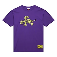 Men's Mitchell & Ness Raptors Purple Toronto Hardwood Classics Neon Nights Premium T-Shirt