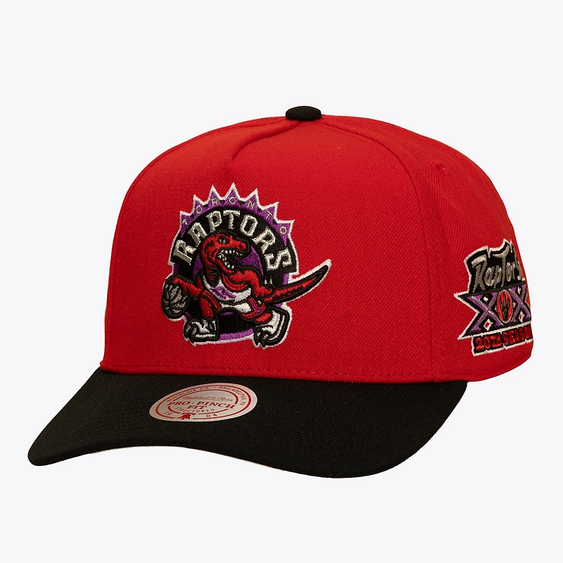 Men's Mitchell & Ness Red/Black Toronto Raptors In the City Pro Pinch Snapback Hat