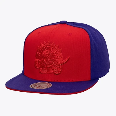 Men's Mitchell & Ness Red/Purple Toronto Raptors Color Pop Snapback Hat
