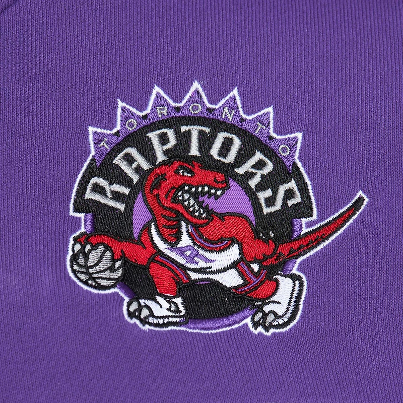 Chandail à capuchon d'entraîneur-chef des Raptors de Toronto rouge/violet Mitchell & Ness pour hommes