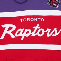 Chandail à capuchon d'entraîneur-chef des Raptors de Toronto rouge/violet Mitchell & Ness pour hommes