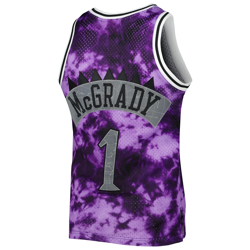 Maillot Mitchell & Ness Tracy McGrady violet Toronto Raptors 1998/99 Galaxy Swingman pour hommes