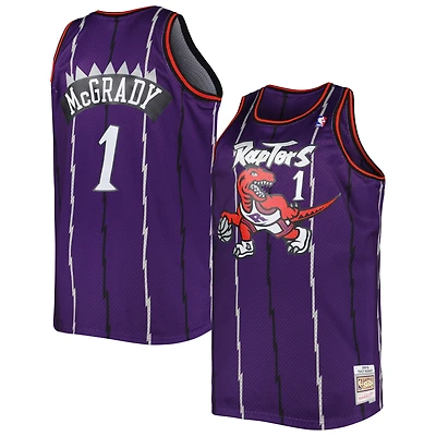 Maillot Swingman Mitchell & Ness Tracy McGrady violet pour homme, collection Toronto Raptors, grandes tailles, Hardwood Classics 1998/99